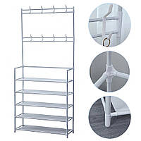 Вешалка для одежды New Simple Floor Clothes Rack Напольная стойка-вешалка для одежды и обуви 172х80х26 см