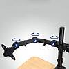 Настільне кріплення для двох моніторів (кронштейн) 17"-33" UKC Z022 (9629), фото 8