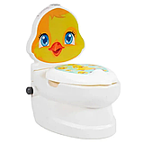 Дитячий горщик унітаз Pilsan спинка знімний горщик тримач для паперу звуки води підсвічування, фото 2