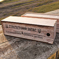Подарочная коробка для бутылки Коробочка для бутылки деревянная Shoper Подарункова коробка для пляшки