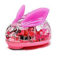 Музична іграшка Кролик 880-6 їздить з музикою та світлом (Рожевий) Shoper