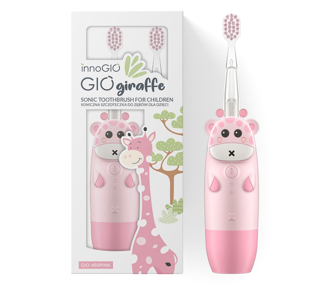 Електрична зубна щітка InnoGIO GIOgiraffe Pink