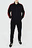 M,L,XL,2XL. Зручний та практичний чоловічий спортивний костюм ST-BRAND / Трикотаж двунитка - чорний з бордовим, фото 3