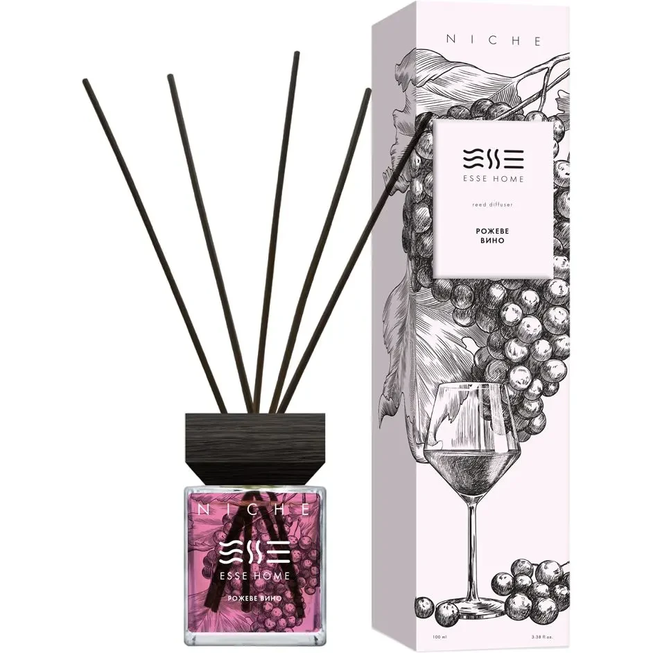 Аромадифузор для дому Esse Home Niche Рожеве вино, 100 мл, фото 1