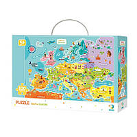 Детский пазл "Карта Европы" английская версия DoDo , 100 деталей Shoper Дитячий пазл "Карта Європи" англійська