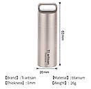 Водонепроникна капсула титанова EDC герметичний контейнер таблетниця 63 мм, фото 2