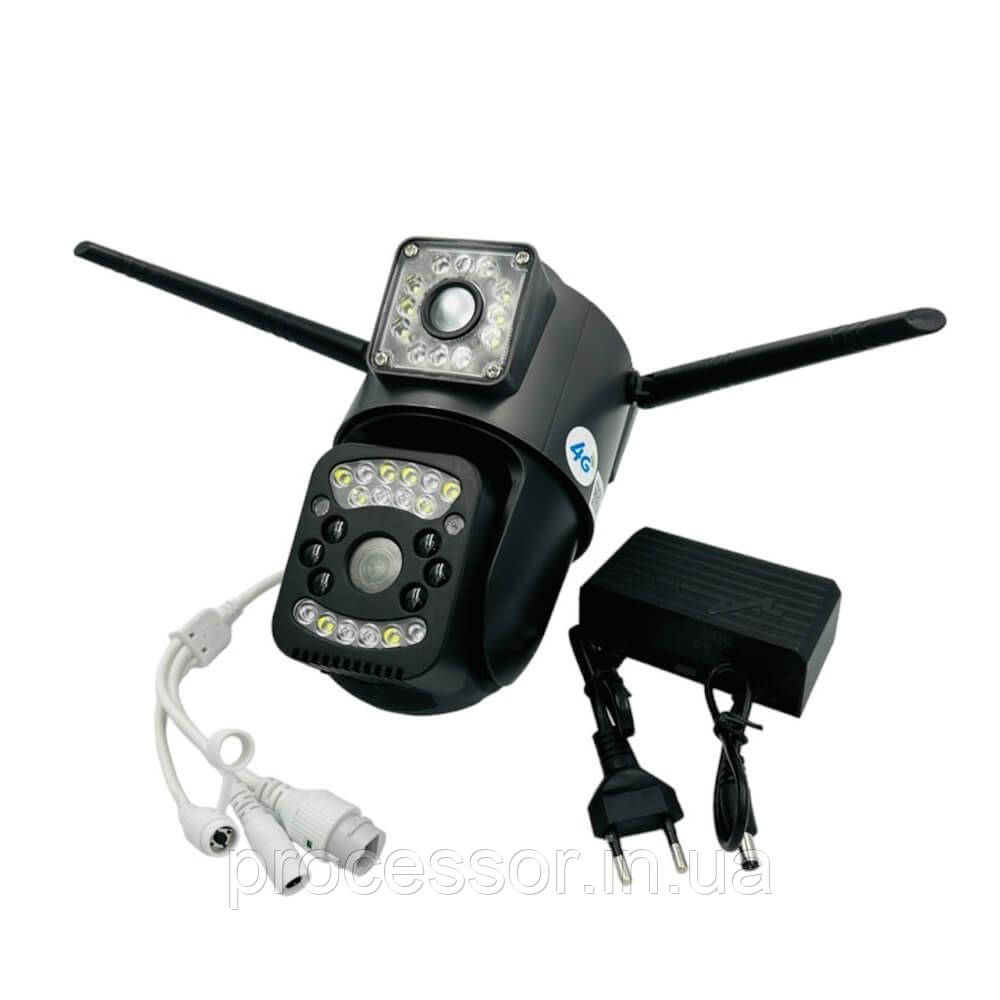 Поворотна Wifi-камера відеоспостереження вологостійка SC03 V380PRO HD підтримка SIM-карти 4G, датчик руху, фото 1