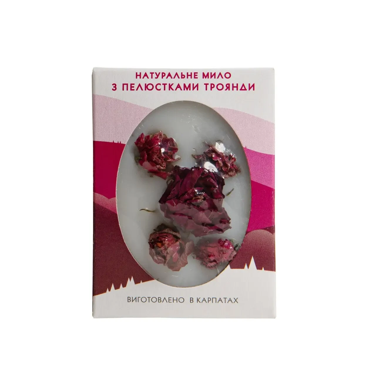Натуральне Карпатське мило з "Пелюстками троянди", 50г