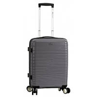 Дешевый чемодан на колесах полипропилен серый (36л) Арт.33703 grey (S) Snowball Франція