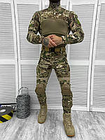 Летний тактический костюм мультикам Idoger G3 с наколенниками, армейская форма мультикам убакс и штаны хлопок