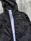 Вітрівка чоловіча чорна Arcteryx, фото 8