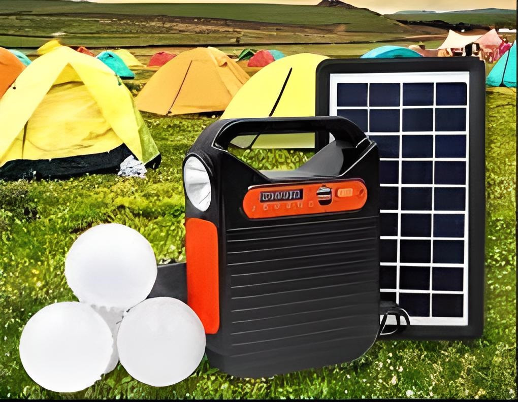 "SolarBeacon: Фонарь-Power Bank-радио-Bluetooth с Солнечной Панелью и 3 Лампочками" - фото 1 - id-p2191178729