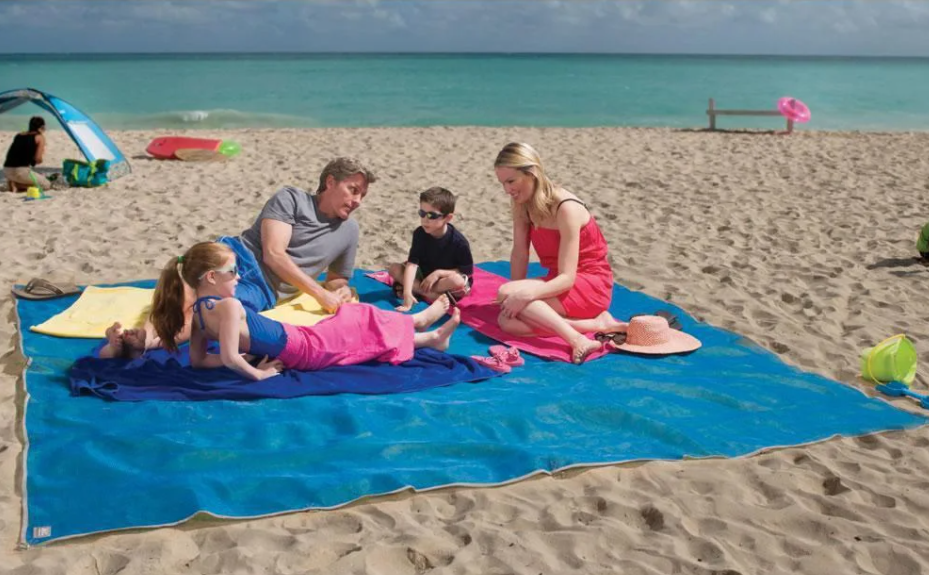 Пляжное покрывало-коврик с антипесчаным покрытием, 200x150 см: Ваш надежный защитник от песка на пляже - - фото 3 - id-p2191178739