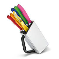 Набор кухонных ножей и подставки Victorinox Swiss Classic Utility Block 7 предметов Разноцвет EJ, код: 1709181