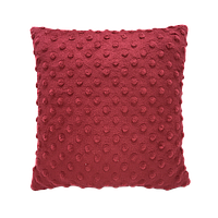 Подушка диванная плюшевая декоративная от MinkyHome Бордовый 40х40 см.