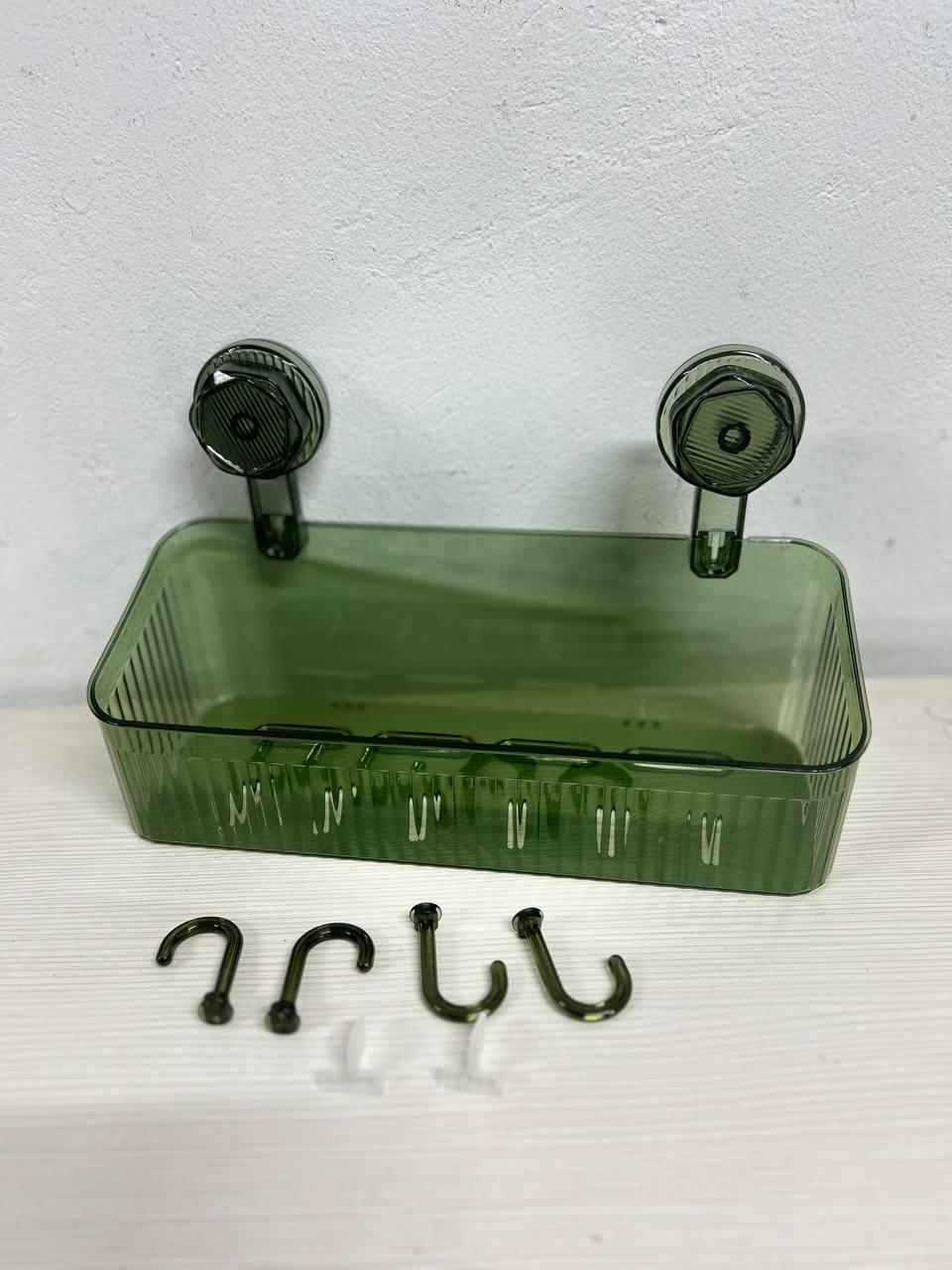 "Bathroom Organizer: органайзер для ванной комнаты на присоске для удобного хранения" - фото 5 - id-p2191178914
