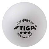 М'ячі для настільного тенісу Stiga 3*, 40 mm, (3 шт)., фото 3