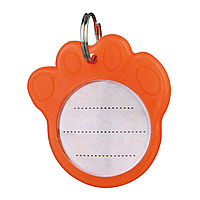 Медальон-адресник Trixie лапка Оранжевый 3,5 см