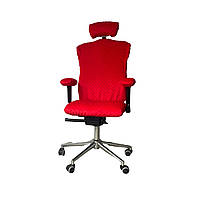 Чехол плюшевый на ортопедическое, эргономичное кресло Кулик от MinkyHome. Красный (3033)