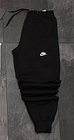 Черные спортивные штаны Nike с манжетами, качественные мужские спортивные штаны найк