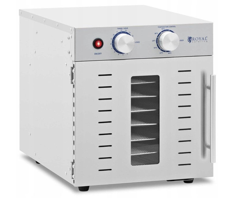 Сушарка для харчових продуктів Royal Catering RCDA-800/23S 800 Вт 8 рівнів