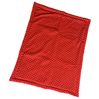 Двухсторонний плед 160Х220 см, покрывало плюшевое от MinkyHome | ткань 100% плюш Minky | Красный