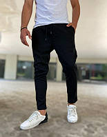 Штани чорні чоловічі брюки на шнурівках класмичні штани для чоловіка Shoper