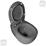 Унітаз DiMarco DAMA di VENEZIA підвісний безобідковий matt antracite DM2I001MA, фото 4