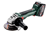 Акумуляторна болгарка Metabo W 18 L BL 9-125 2х4.0 Аг