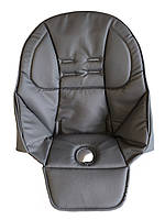 Чохол з еко шкіри DavLu на стільчик для годування Peg-Perego Tatamia темно-сірий (000152)
