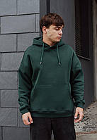 Худи зеленое с капюшоном кофта для мужчины Staff emerald oversize fleece Shoper Худі зелене з капюшононм кофта