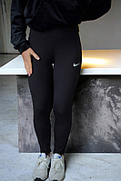 Женские флисовые лосины Nike черные