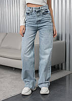 Женские джинсы синие джинсовые штаны Staff light blue wide leg Shoper Жіночі джинси сині джинсові штани Staff