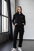 Черный зимний спортивный женский костюм стон айленд костюм для женщин STONE ISLAND Shoper Чорний зимовий