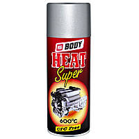 Термостойкая краска спрей серебристая матовая Body High Heat Paint Spray Silver 400мл
