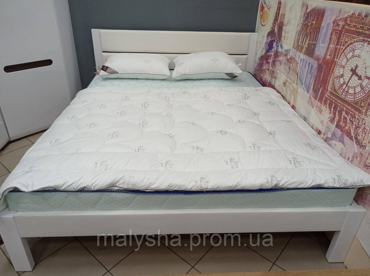 Двоспальне ліжко "Лофт"160х200 (Дерево/Тканина),біле - фото 1 - id-p1769783401