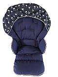 Чохол DavLu до стільчика для годування Сhicco Polly  Progres 5, Relax Фламінго на темно-синьому (000154), фото 2