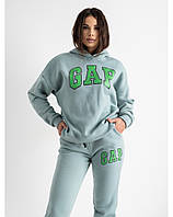 Костюм утепленный GAP трехнитка на флисе ментоловый