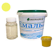 Емаль для реставрації ванн ЕкоЕмалька 1000г  (ЕкоВанна) колір Жовтий