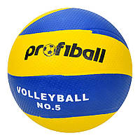 М'яч волейбольний Profiball, склеєний, гума, мікрофібра, різн. кольори