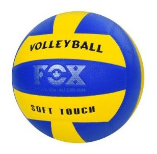 М'яч волейбольний FOX Soft Touch, склеєний, PU, мікрофібра, різн. кольори синій із жовтим