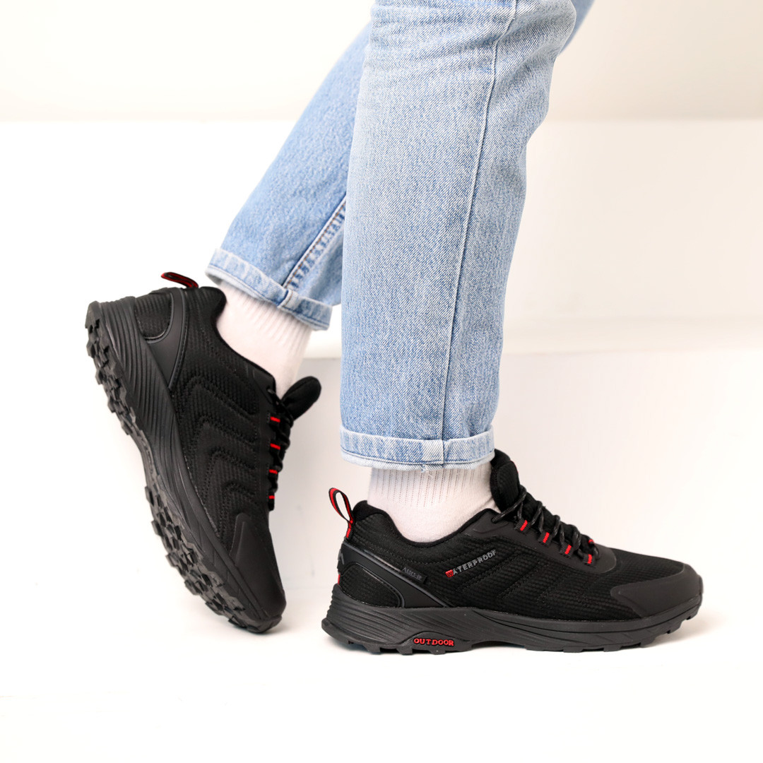 Кроссовки термо мужские водонепроницаемые Черные кроссы для мужчины Shoper Кросівки термо чоловічі - фото 2 - id-p2191199220