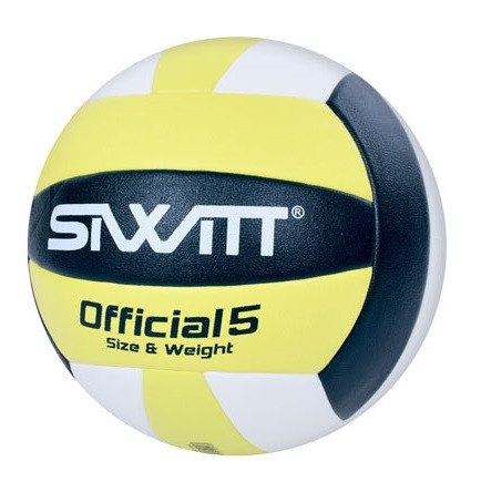 М'яч волейбольний Siwitt Official, склеєний, PU, мікрофібра, різн. кольори чорний із жовтим і білим