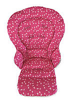 Чохол DavLu до стільчика для годування Сhicco Polly Progres 5, Relax Метелики на малиновому (000157)