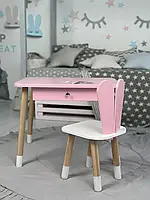 Детский столик и стульчик розовый для игры и учебы, Мася, 92043