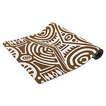 Килимок для йоги замшевий Record 183x61x0,3см двошаровий з фіксуючим ременем у комплекті, фото 4