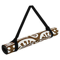 Килимок для йоги замшевий Record 183x61x0,3см двошаровий з фіксуючим ременем у комплекті, фото 5