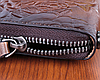 Жіночий шкіряний клатч гаманець стильний і модний  Клатч-гаманець із натуральної шкіри Синій, фото 2