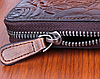 Жіночий шкіряний клатч гаманець стильний і модний  Клатч-гаманець із натуральної шкіри Синій, фото 3