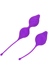 Набір силіконових вагінальних кульок KEGEL SET purple, 3,5 см.